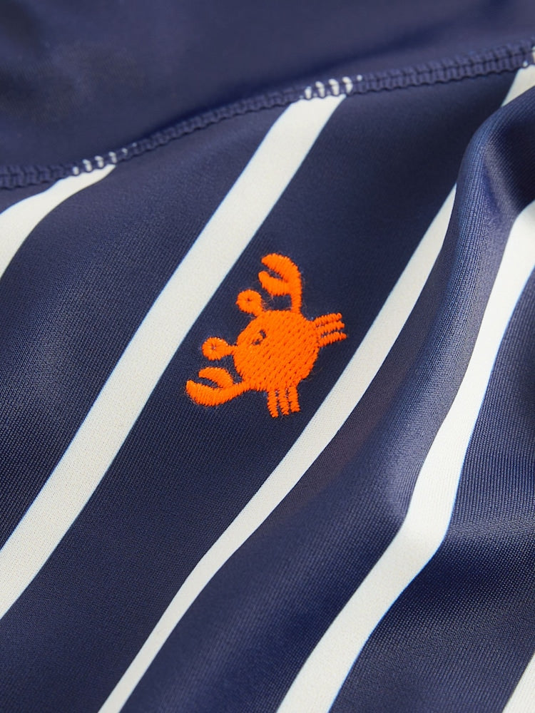 Navy Stripe Sunsafe All-In-One Swimsuit (3mths-7yrs)