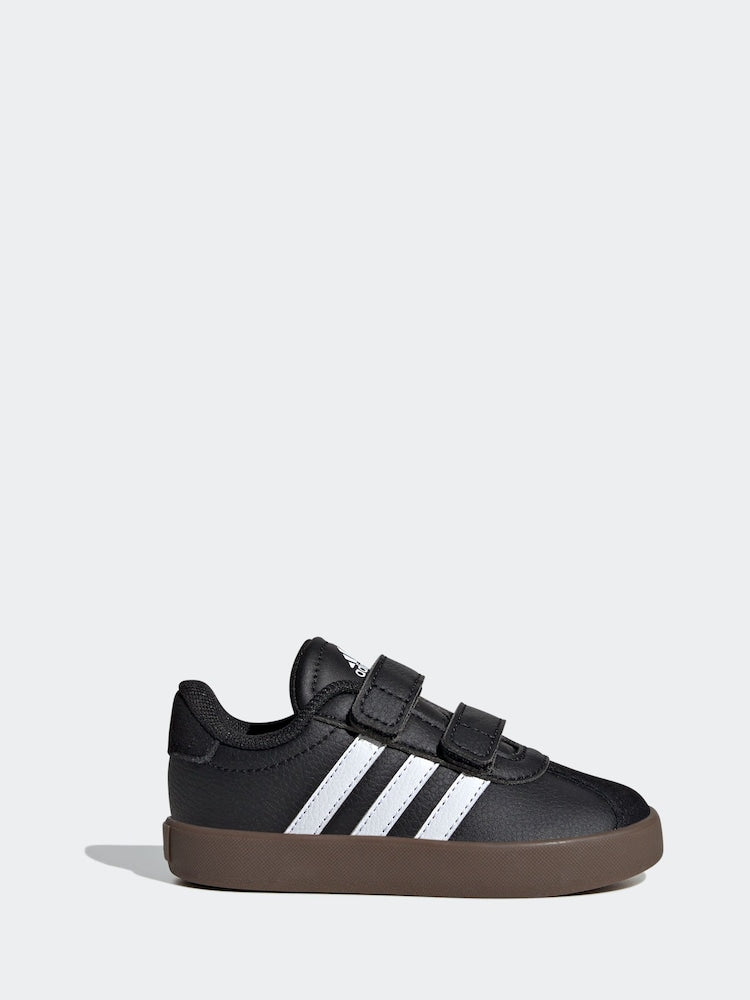 adidas Black/White VL Court 3.0 Hook and Loop Infant Trainers