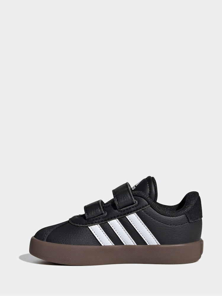 adidas Black/White VL Court 3.0 Hook and Loop Infant Trainers