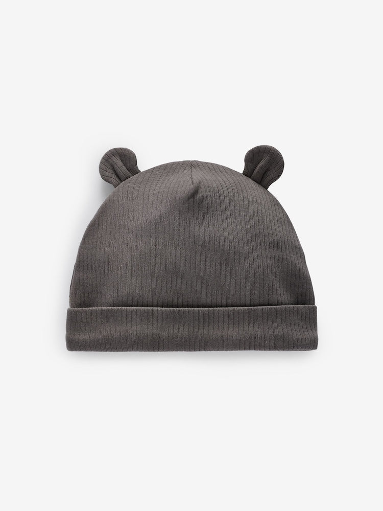 Neutral/Brown Baby Beanies 3 Pack (0-18mths)