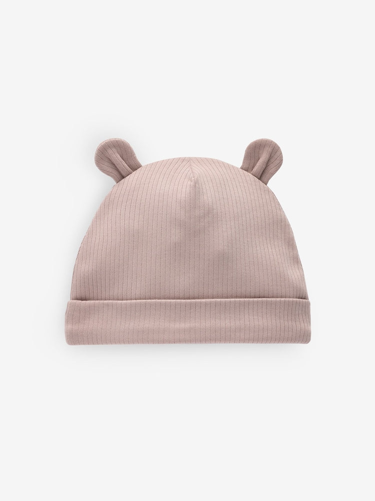 Neutral/Brown Baby Beanies 3 Pack (0-18mths)