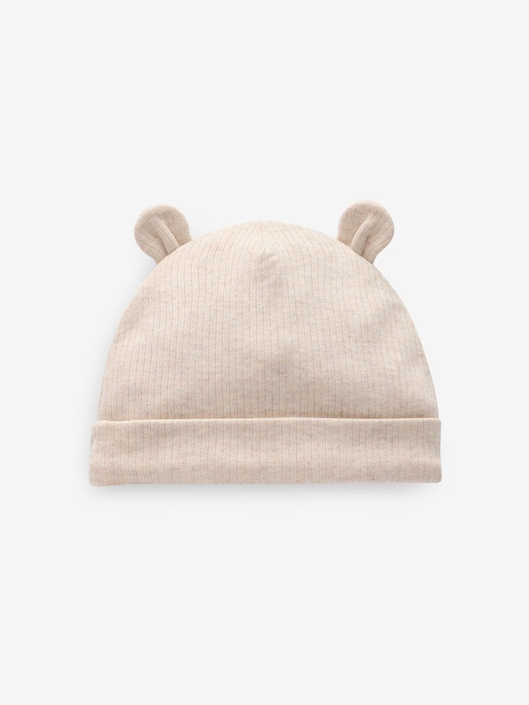 Neutral/Brown Baby Beanies 3 Pack (0-18mths)