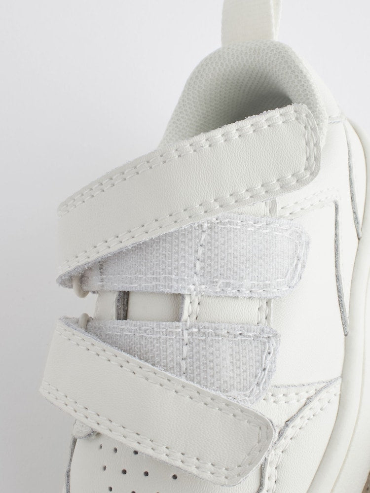 White Wide Fit (G) Touch Fastening Leather First Walker Baby Shoes