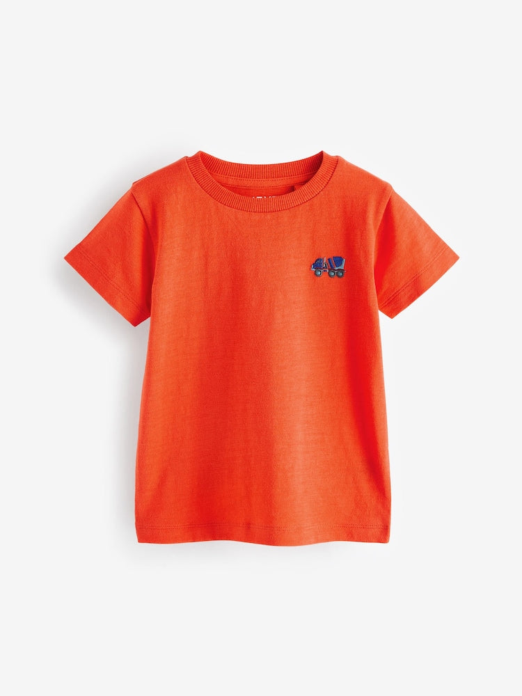 Red/Green Relaxed Fit Short Sleeve T-Shirts 5 Pack (3mths-7yrs)