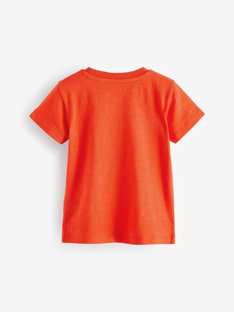 Red/Green Relaxed Fit Short Sleeve T-Shirts 5 Pack (3mths-7yrs)