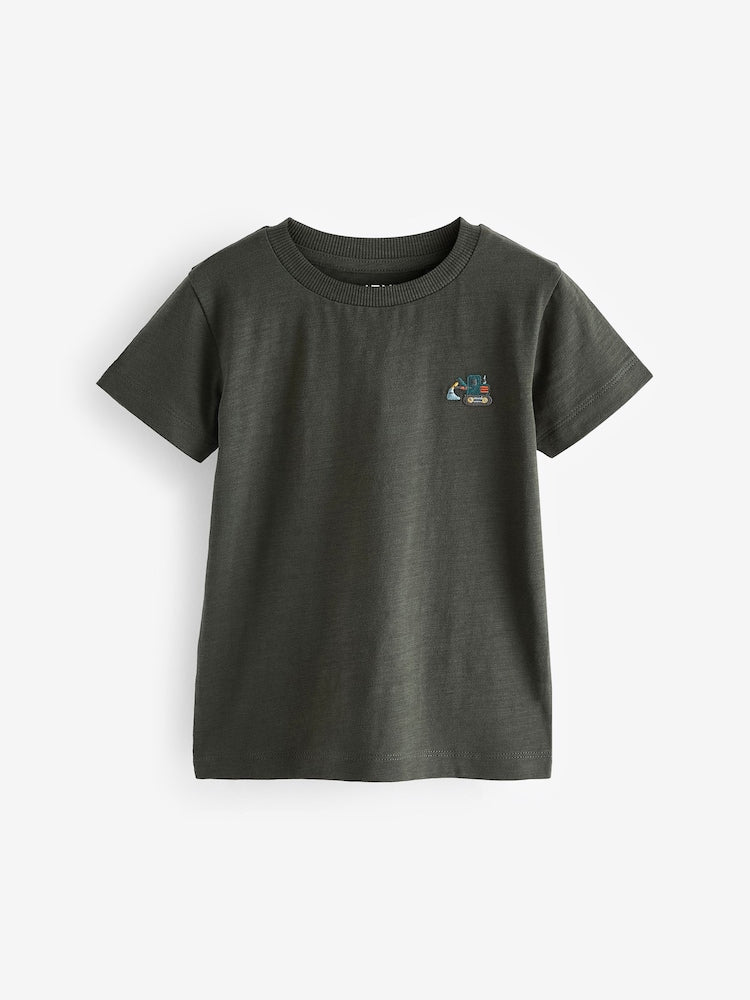Red/Green Relaxed Fit Short Sleeve T-Shirts 5 Pack (3mths-7yrs)