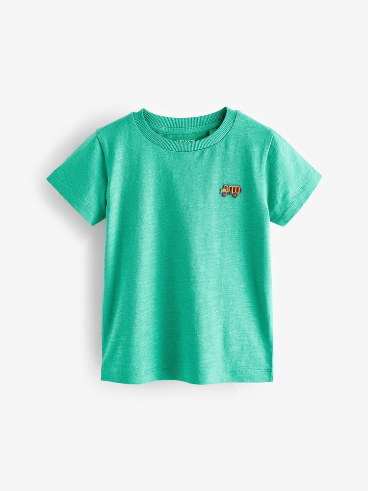 Red/Green Relaxed Fit Short Sleeve T-Shirts 5 Pack (3mths-7yrs)