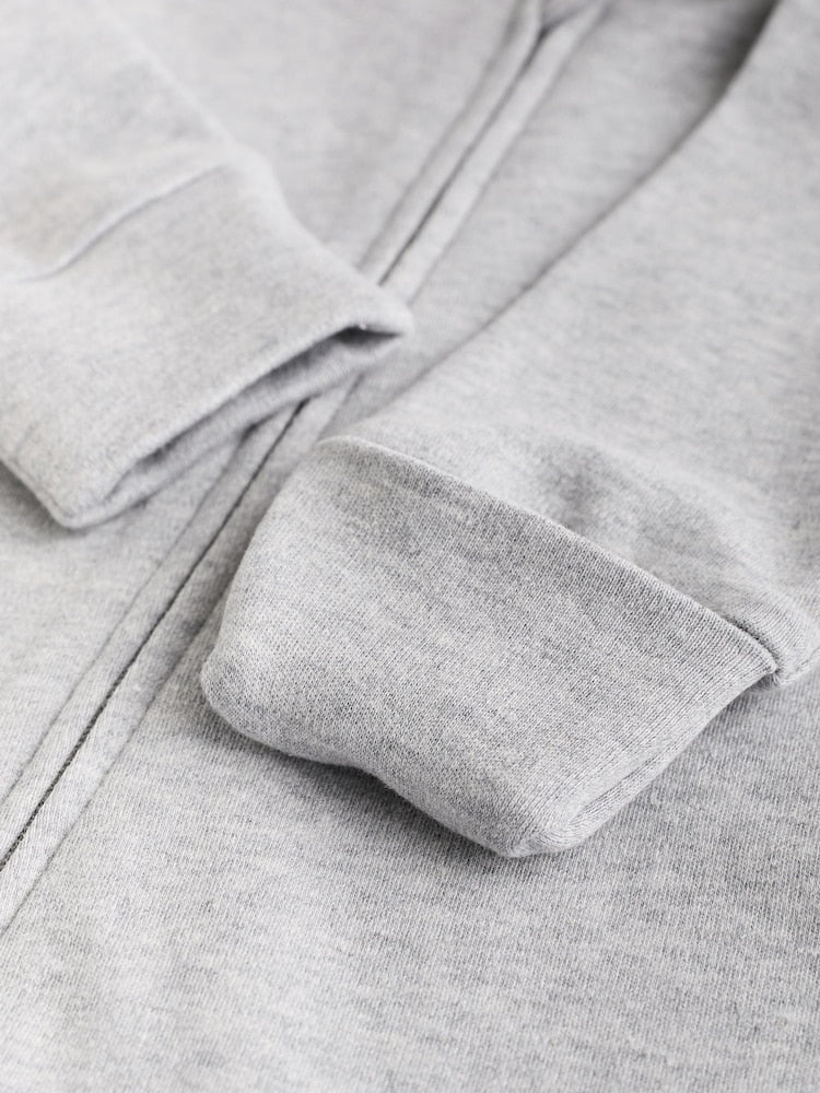 Grey Essential Zipped 100% Cotton Baby Sleepsuits 3 Pack (0-3yrs)