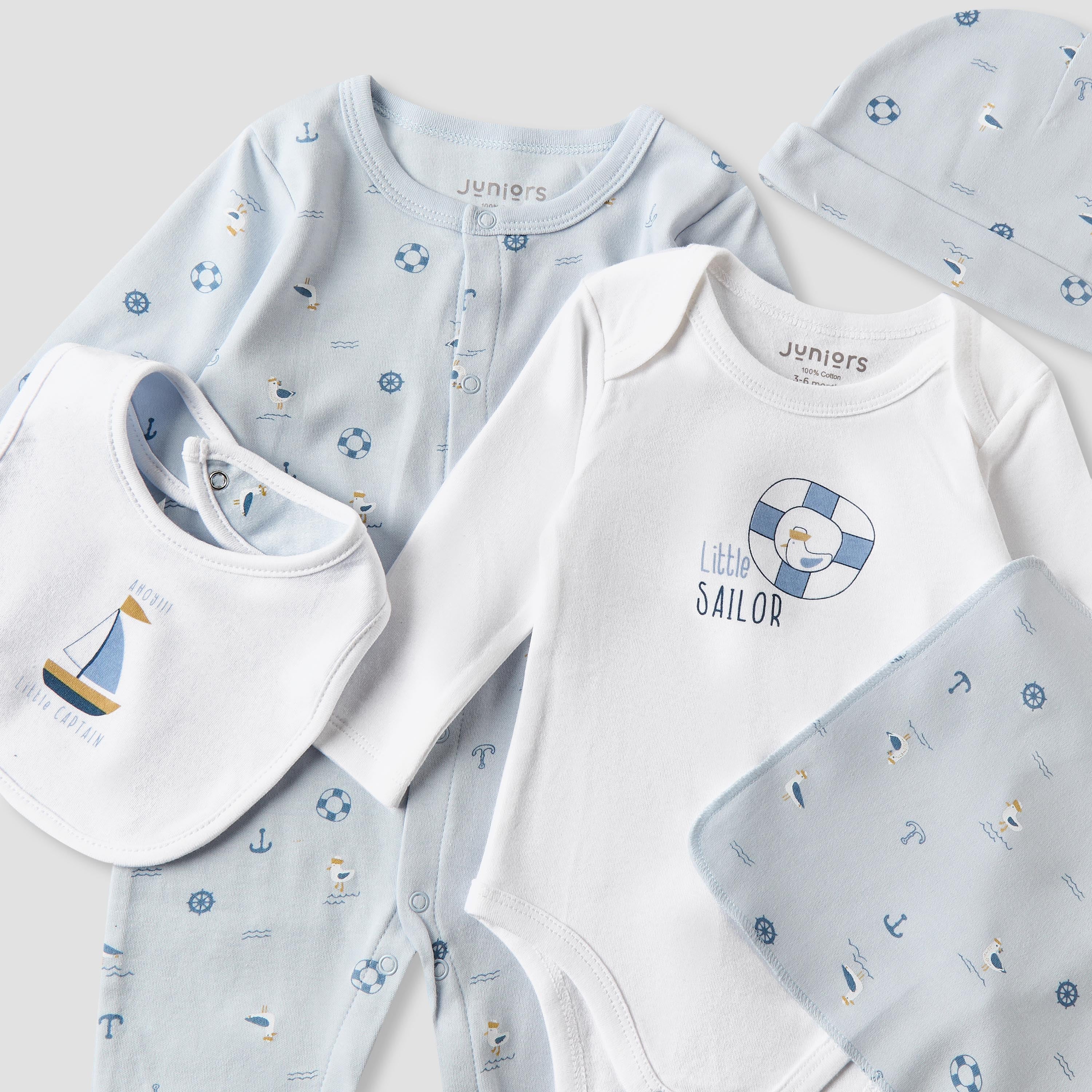 Set of 9 Juniors Clothing Gift Set with Nautical Print