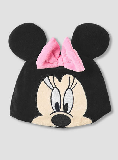 Disney Crew Neck Sleepsuit with Minnie Mouse Print and Cap - Long Sleeves-baby-girls-clothing-nightwear-sleepsuits-image-6