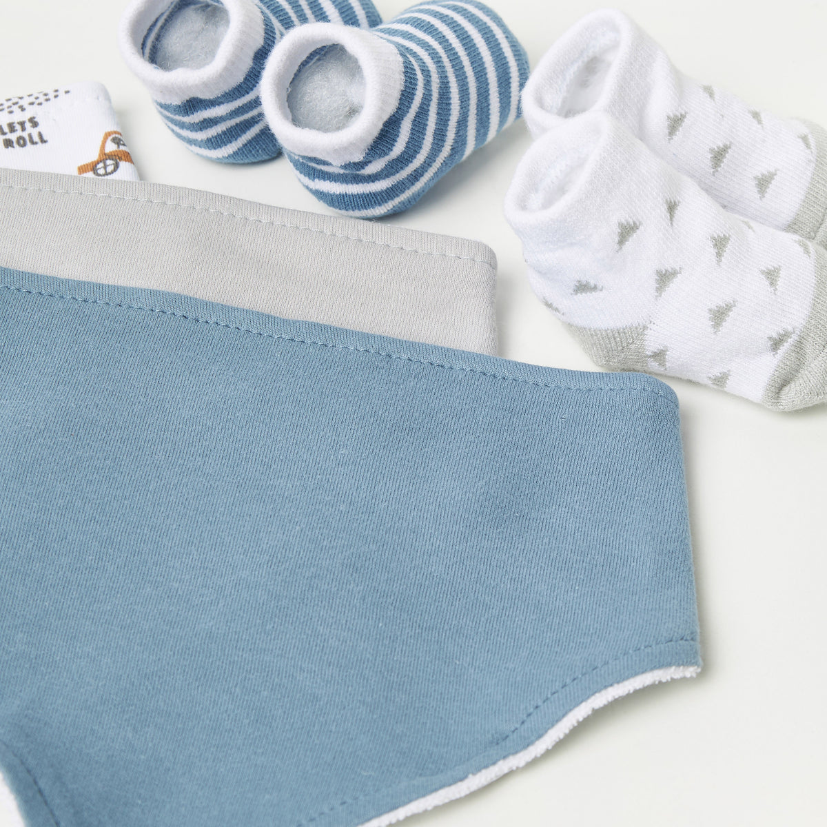 Juniors 5-Piece Printed Bibs and Booties Set