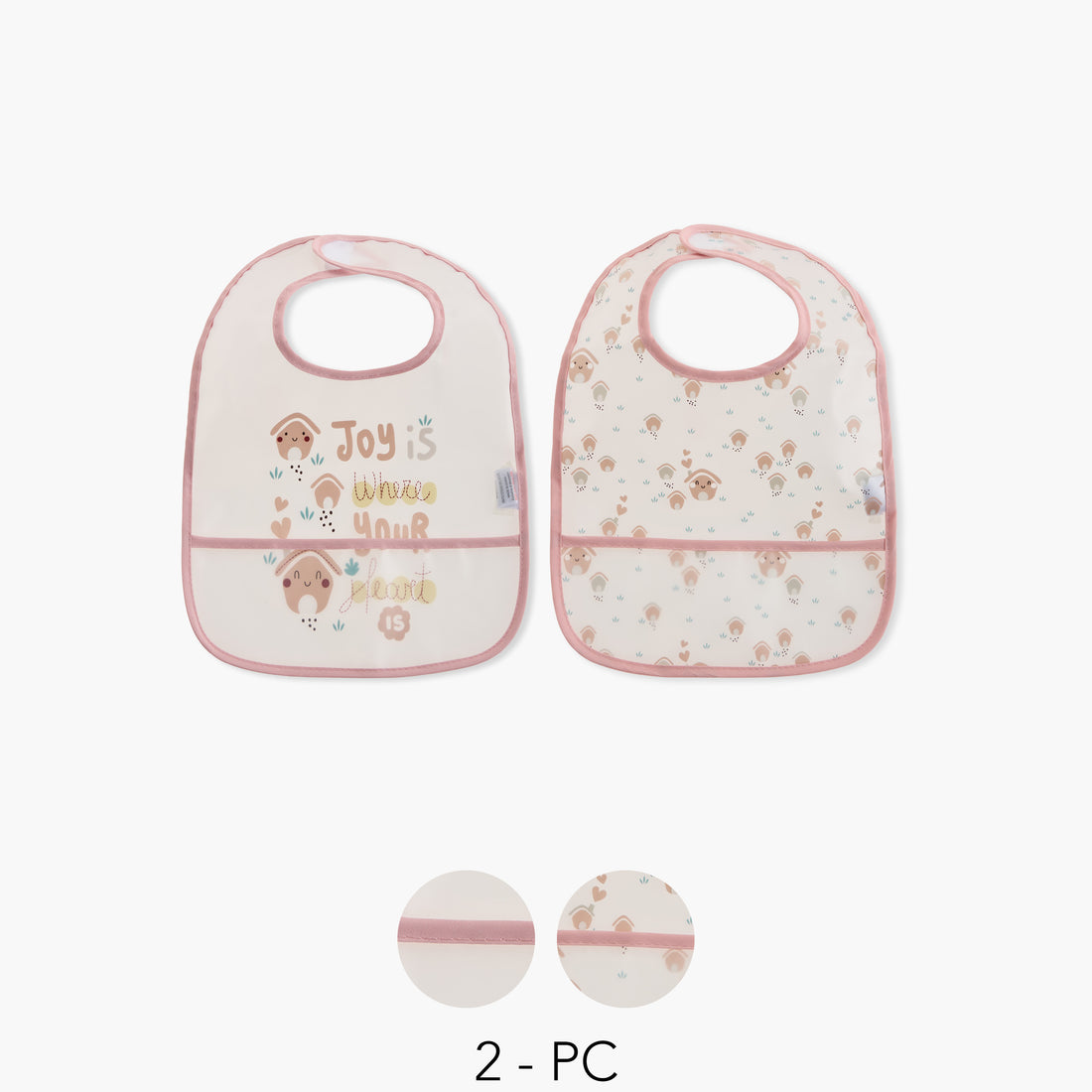 Juniors Printed Bib with Hook and Loop Closure - Set of 2