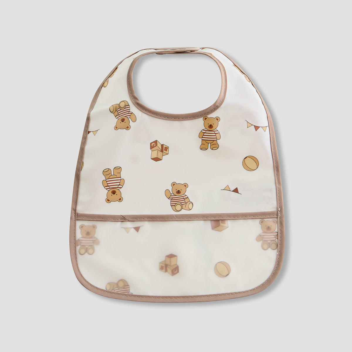 Juniors Bear Print Bib with Snap Button Closure - Set of 2