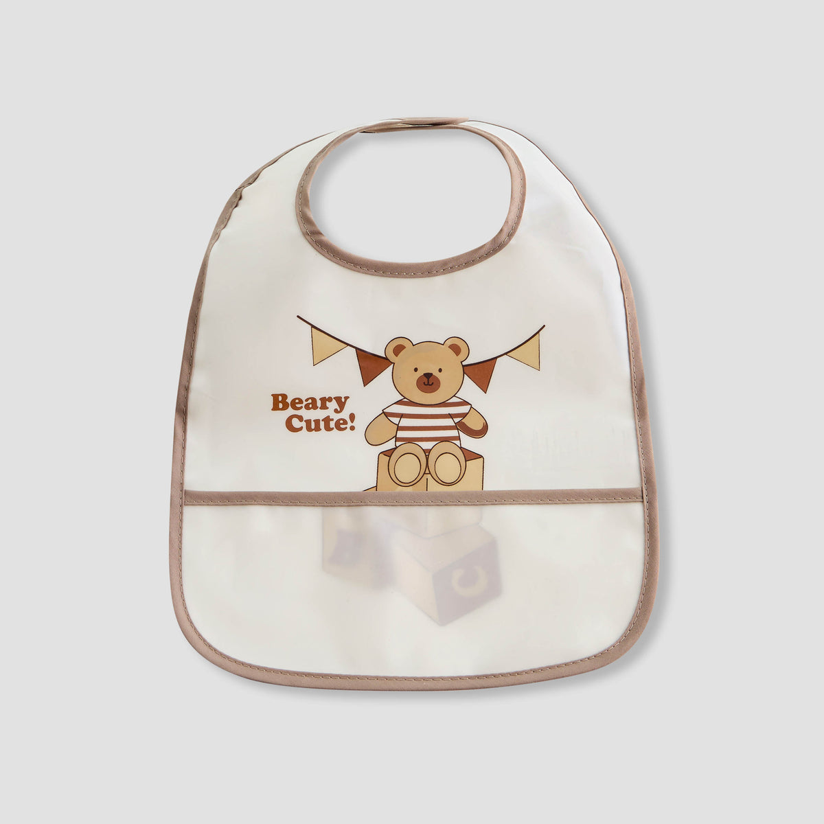 Juniors Bear Print Bib with Snap Button Closure - Set of 2