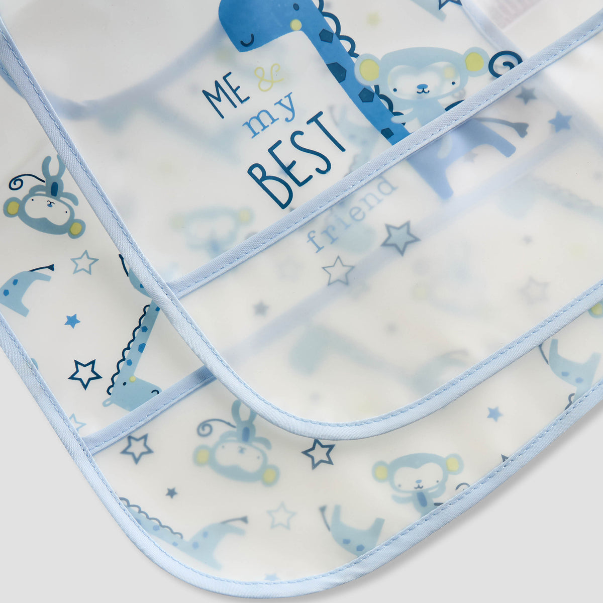 Juniors Dinosaur Print Bib with Snap Button Closure - Set of 2