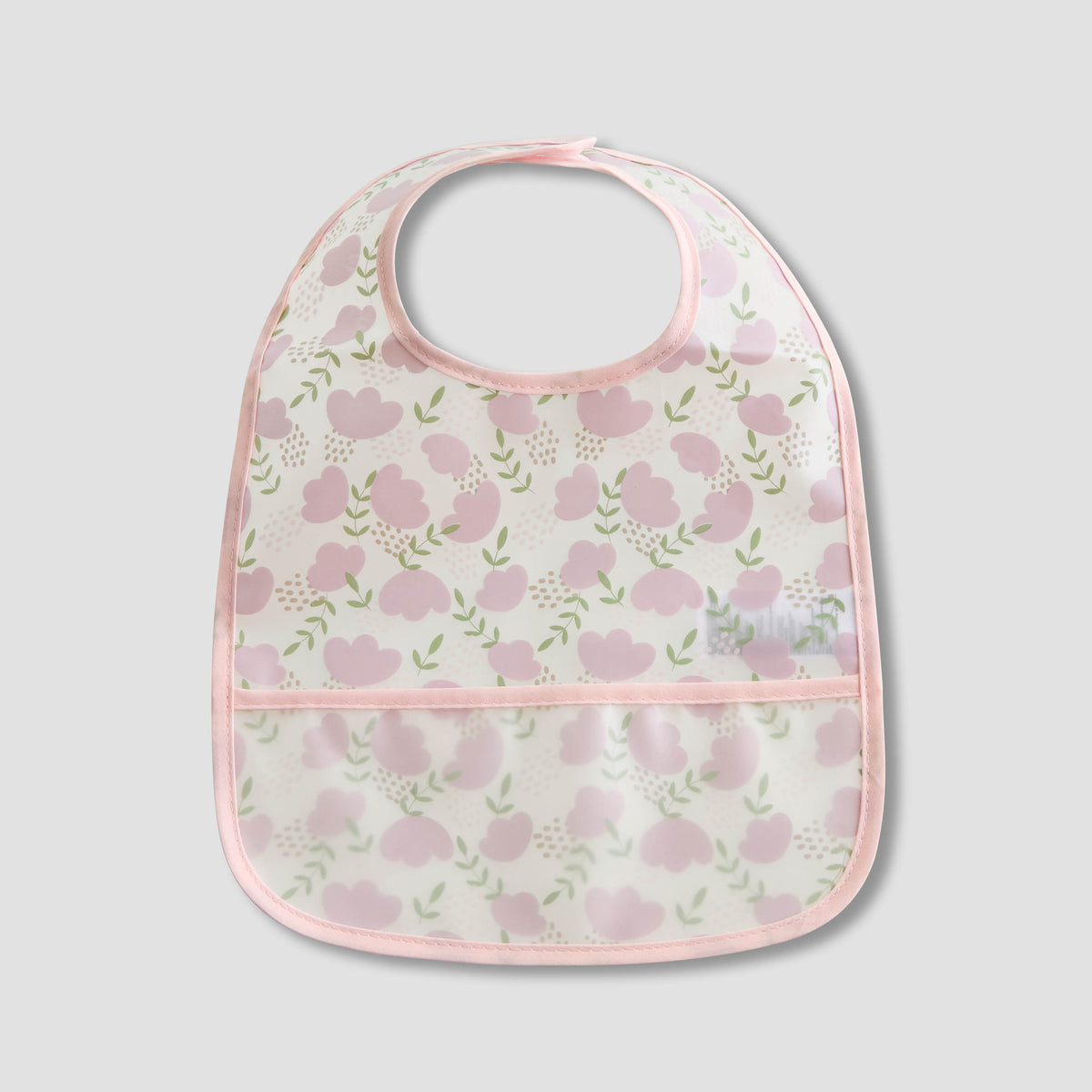 Juniors Floral Print Bib with Snap Button Closure - Set of 3