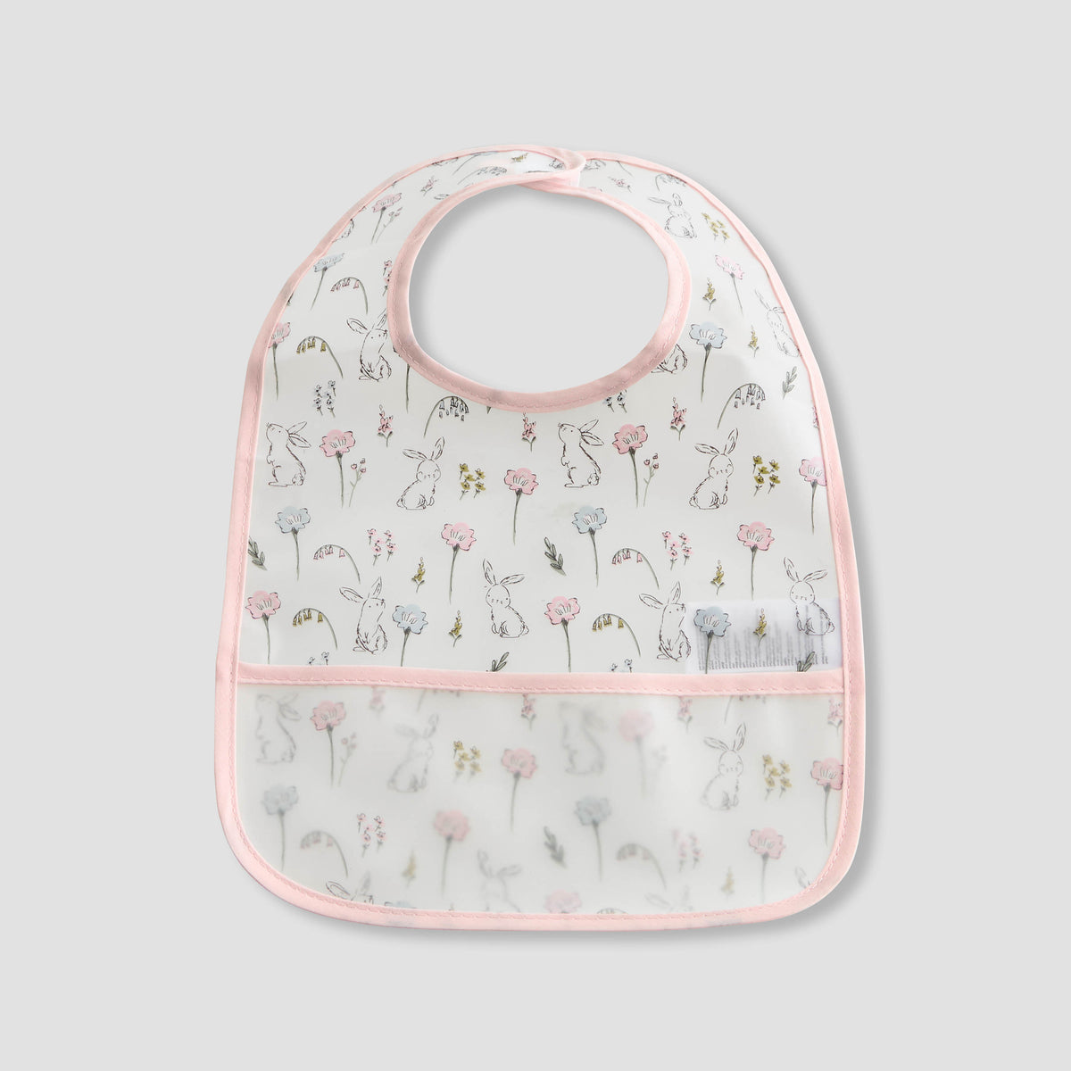 Juniors Floral Print Bib with Snap Button Closure - Set of 3