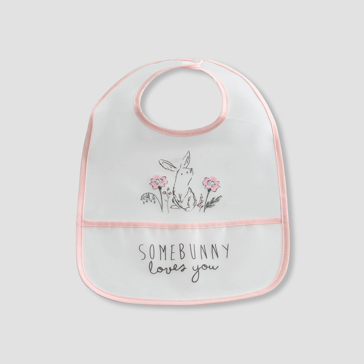 Juniors Floral Print Bib with Snap Button Closure - Set of 3