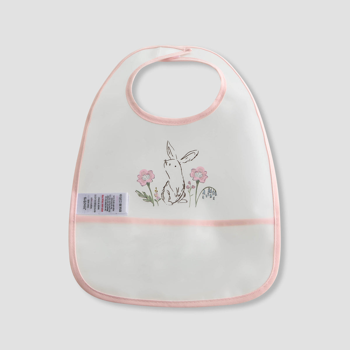 Juniors Floral Print Bib with Snap Button Closure - Set of 3