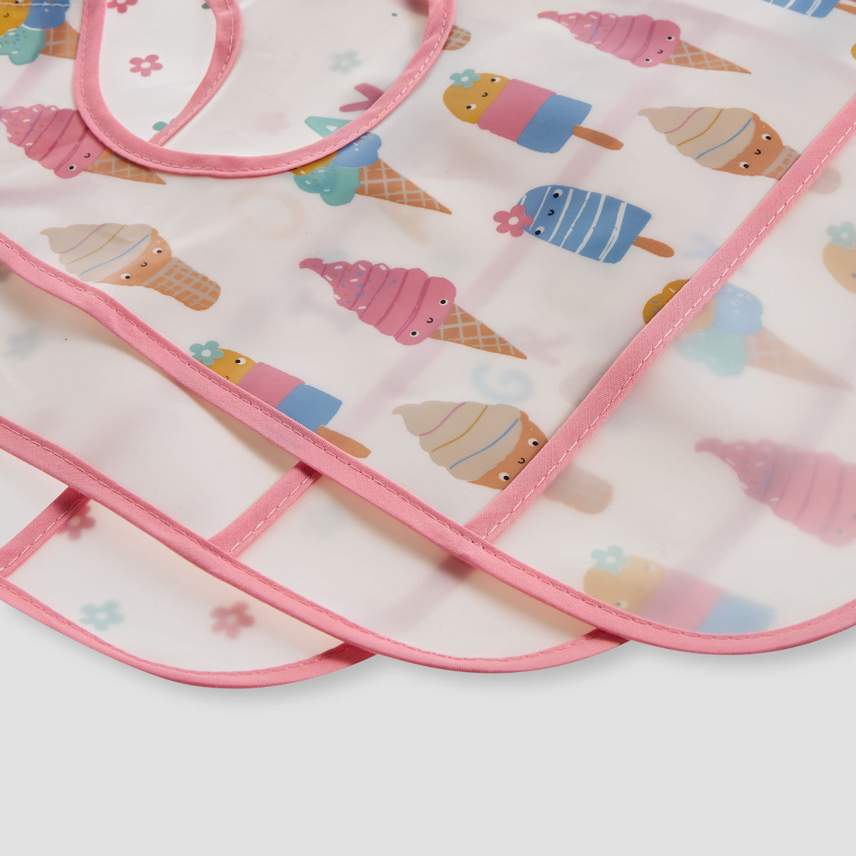 Juniors Printed Bib with Hook and Loop Closure - Set of 3