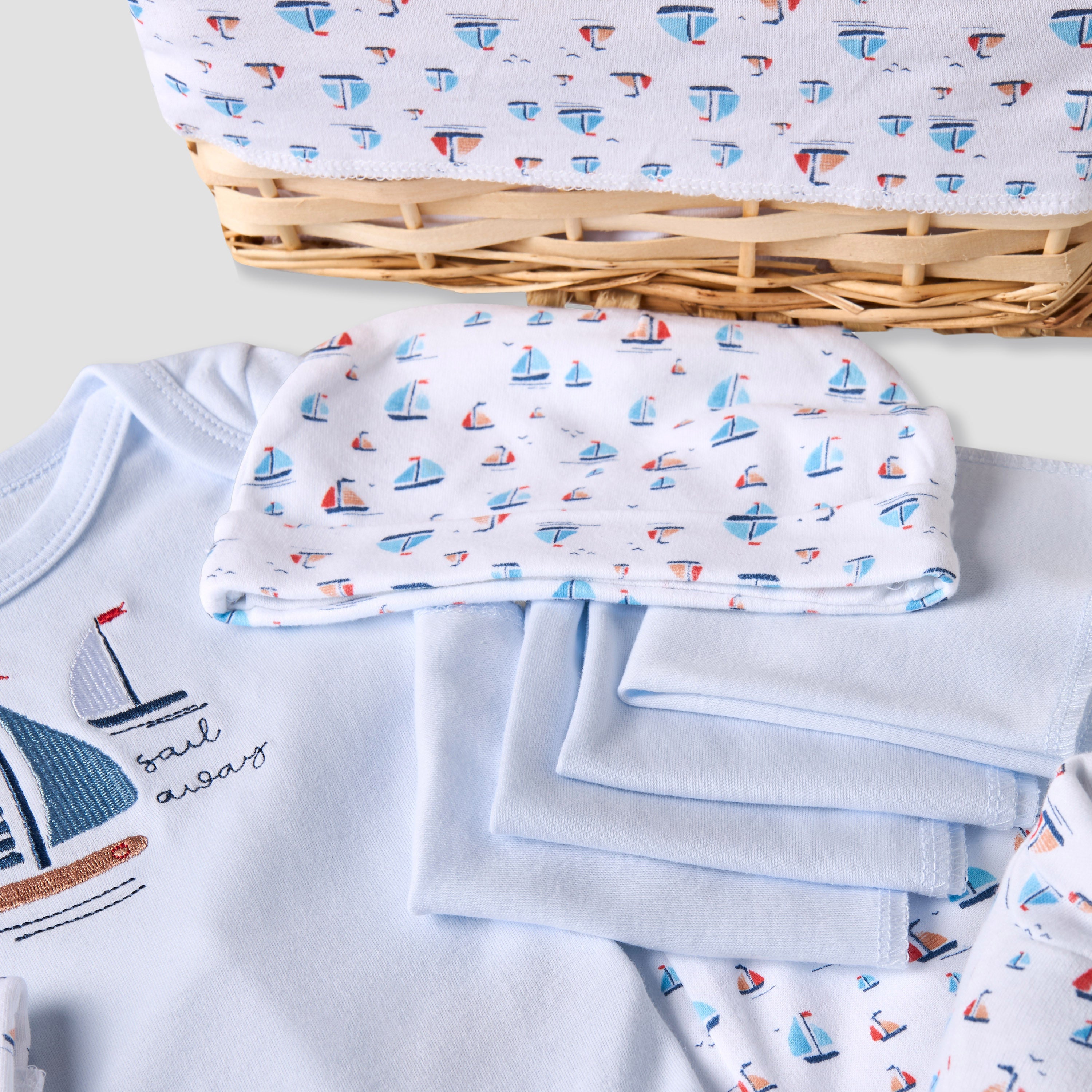 Set of 12 Juniors Clothing Gift Set with Sailboat Print
