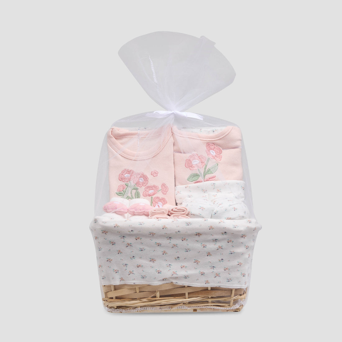 Set of 11 Juniors Clothing Gift Set with Floral Print - Pink / 0-6 mths