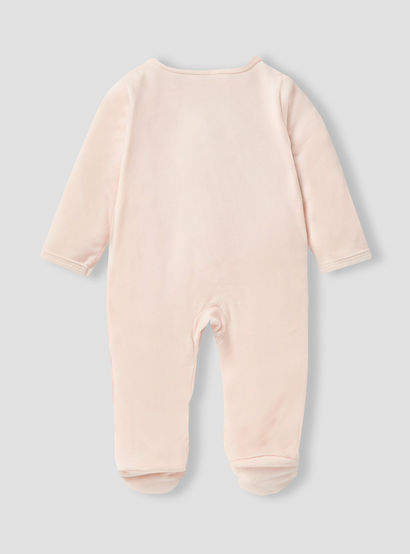 Juniors V-neck Sleepsuit with Long Sleeves and Snap Button Closure-baby-girls-clothing-nightwear-sleepsuits-image-2
