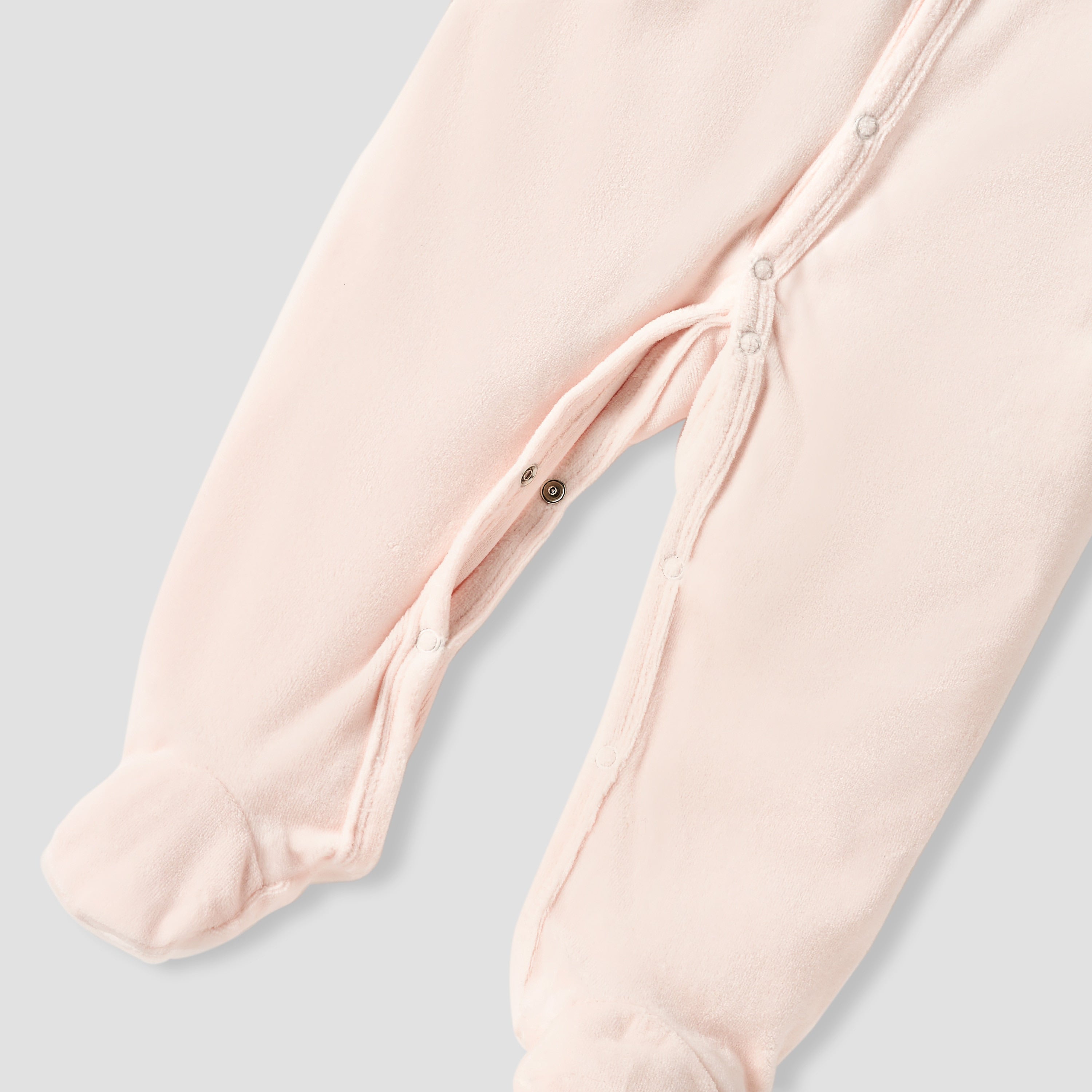 Juniors V-neck Sleepsuit with Long Sleeves and Snap Button Closure