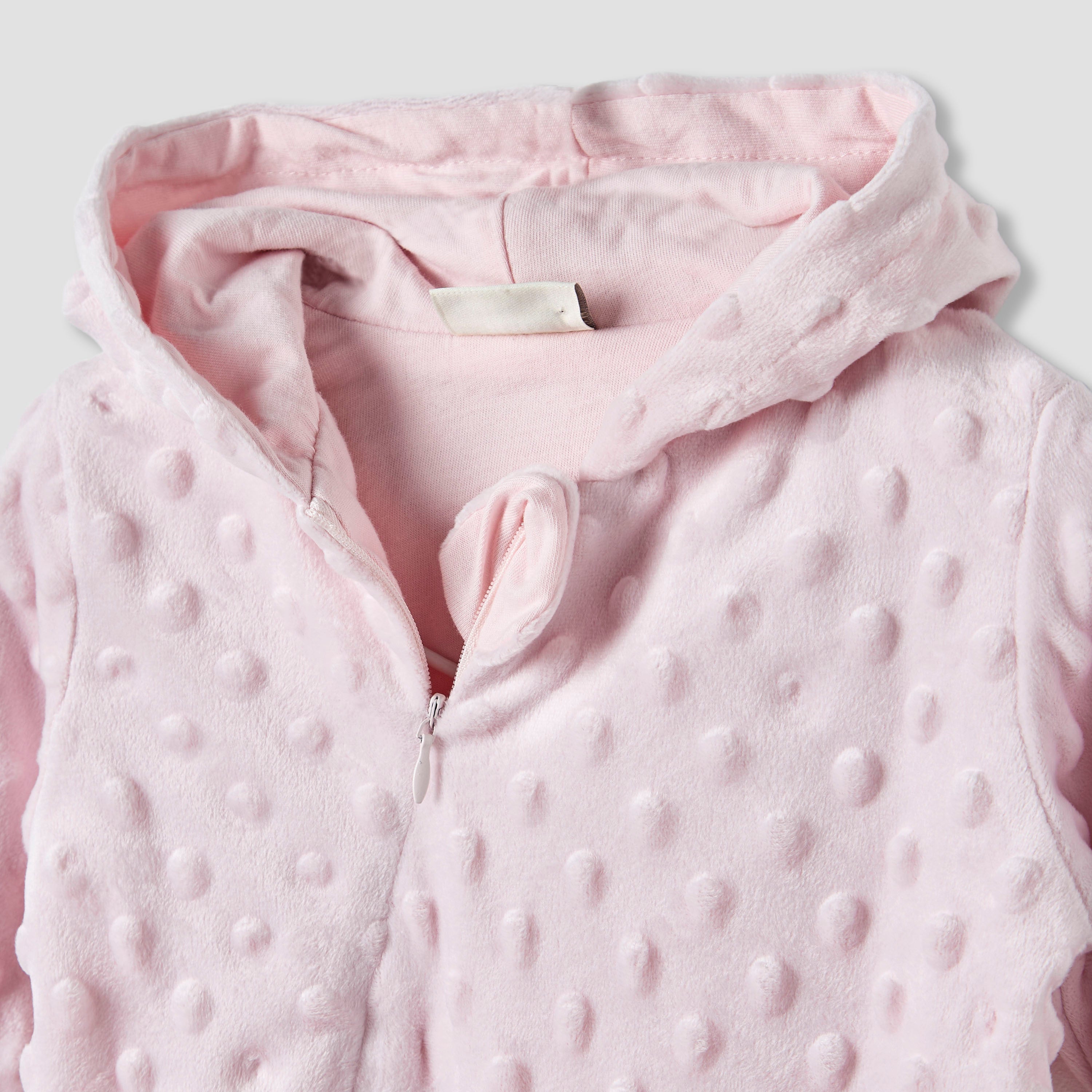 Juniors Hooded Sleepsuit with Closed Feet - Polyester - Long Sleeves