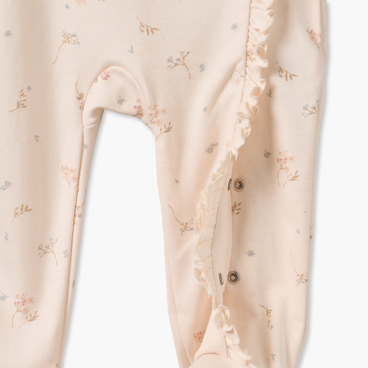 Juniors Cotton Crew Neck Long Sleeves Sleepsuit with Floral Print