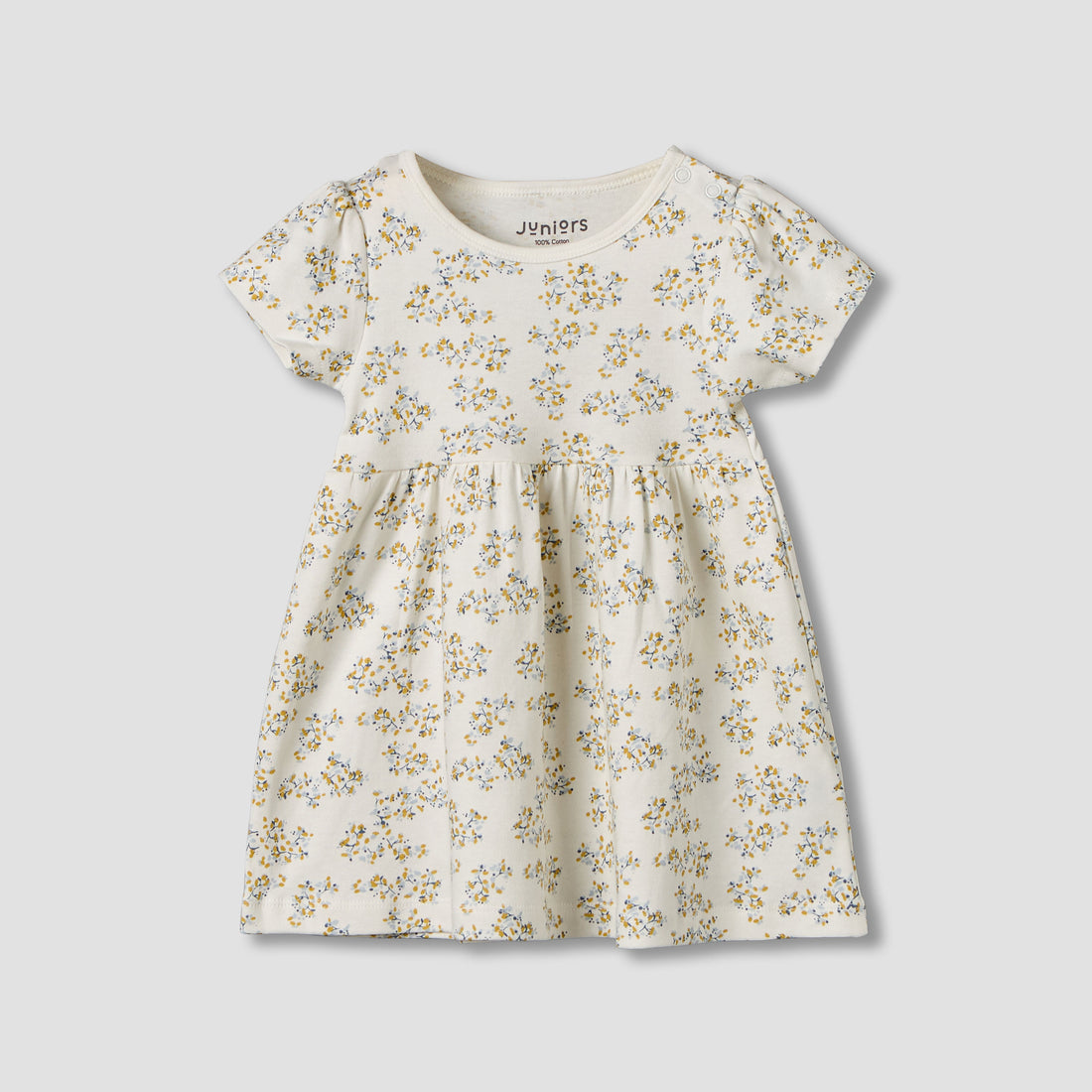 Pack of 2 Juniors Round Neck A-line Dress with Print
