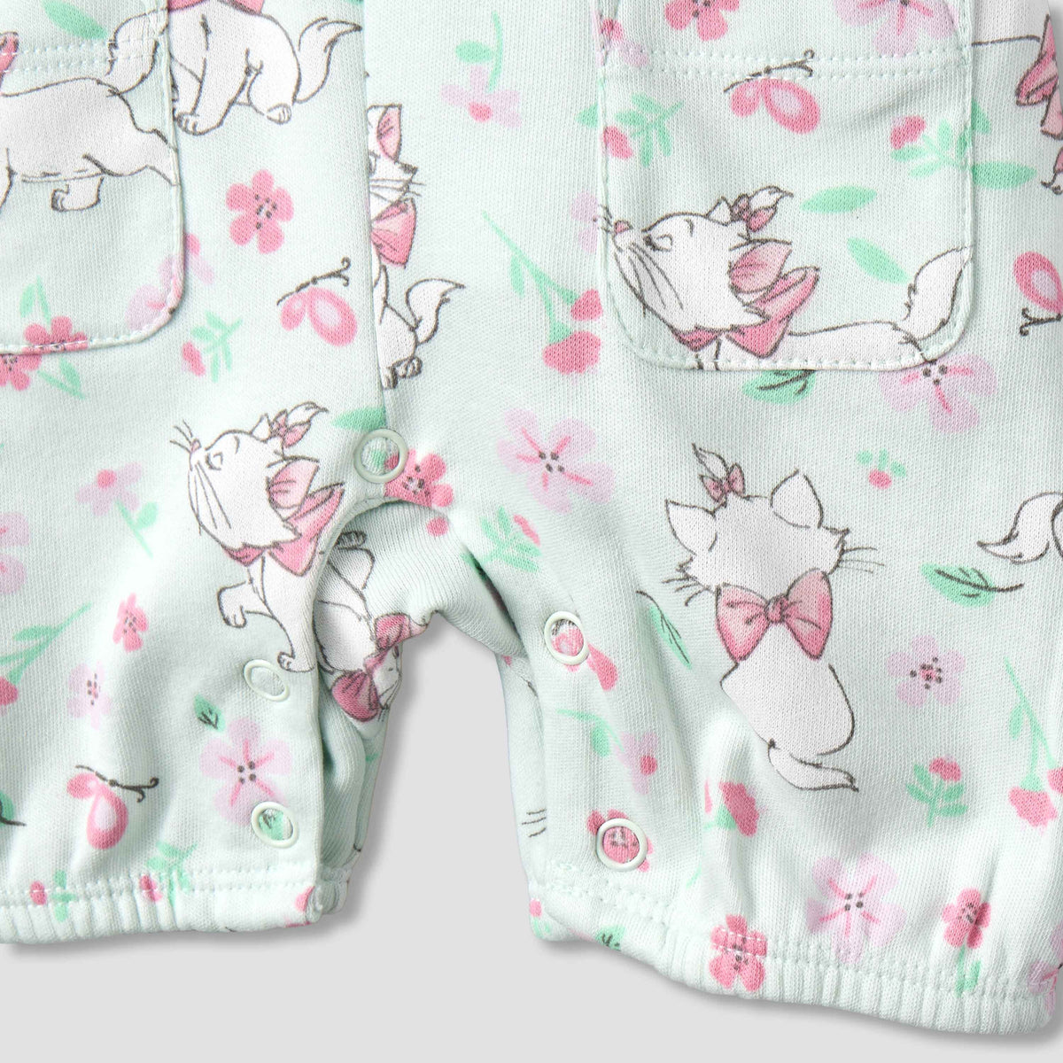Disney Short Sleeves T-shirt and Dungaree with Marie Print