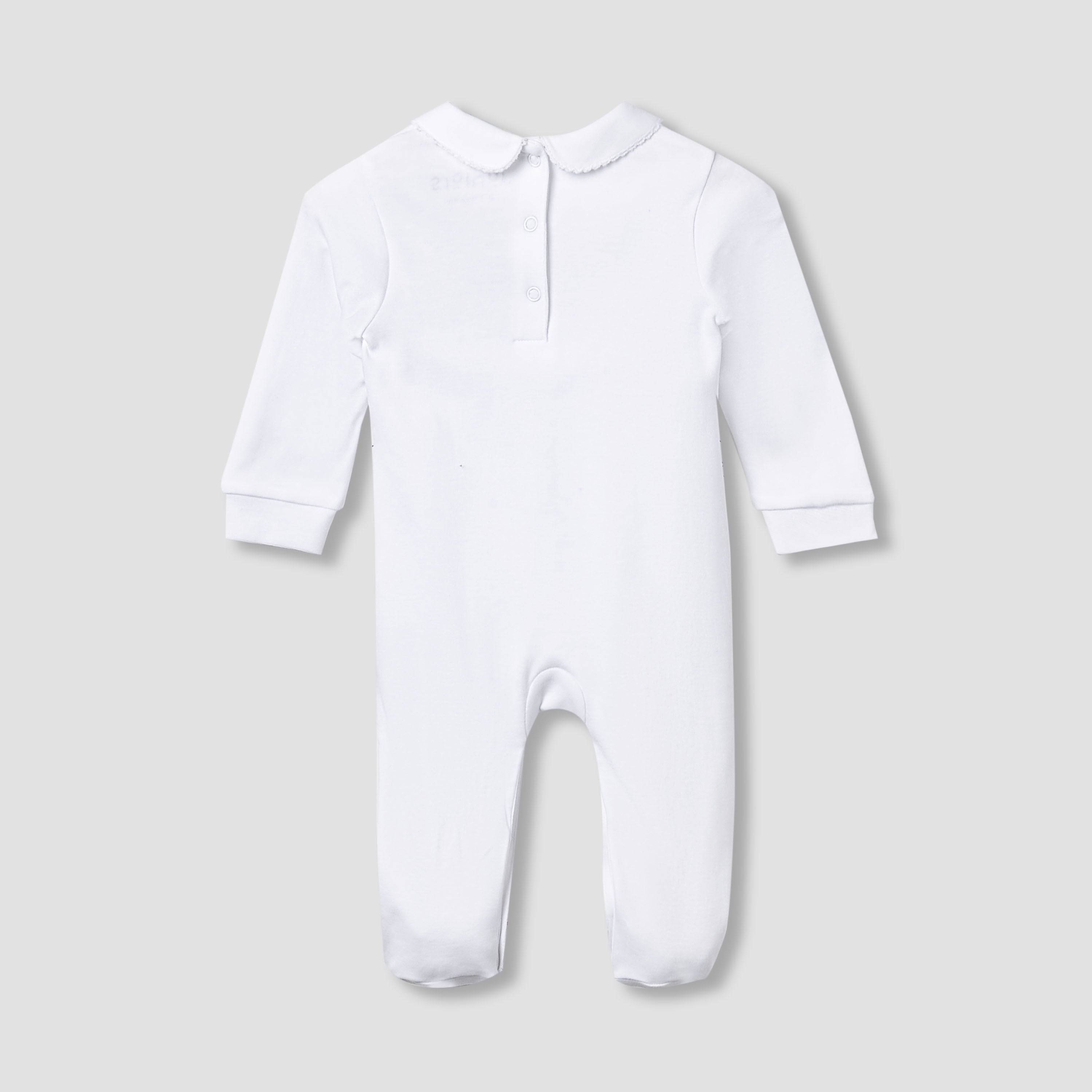 Juniors Cotton Collared Long Sleeves Sleepsuit with UAE National Day Print