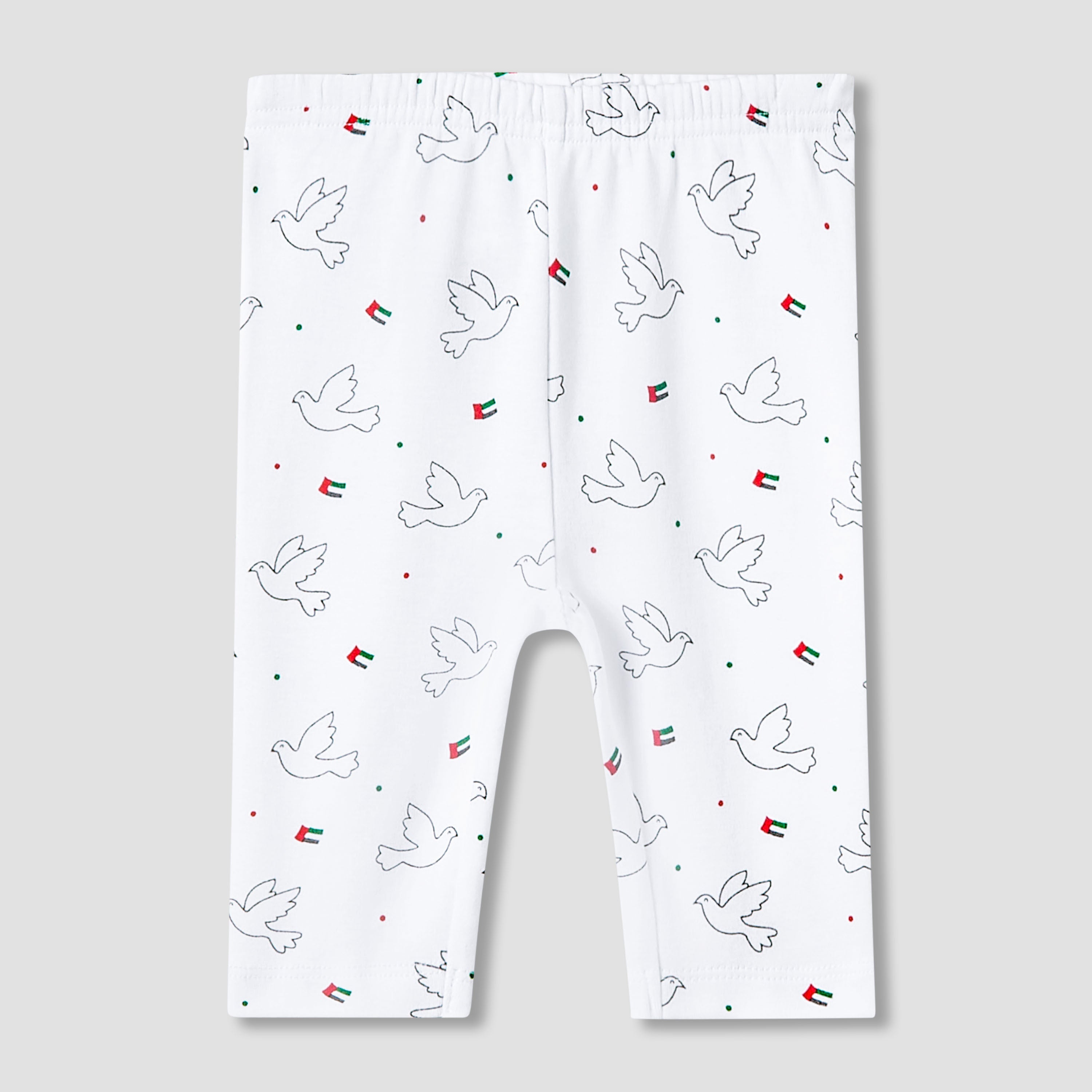Juniors Cotton Crew Neck Long Sleeves Pyjama Set with UAE National Day Print