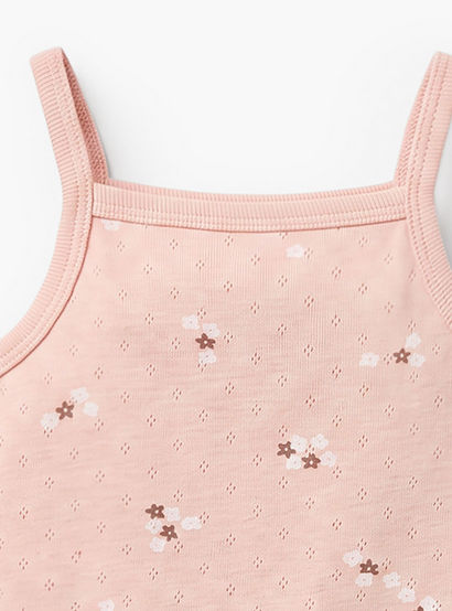 Pack of 2 Juniors Cotton Square Neck Sleeveless Bodysuit with Floral Print-baby-girls-clothing-bodysuits-image-6