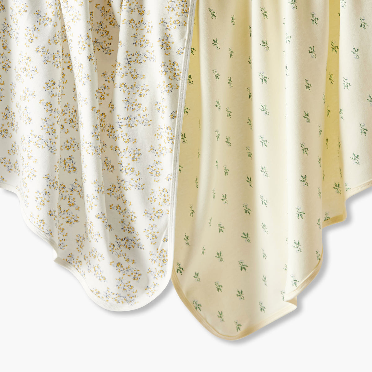 Pack of 2 Juniors Receiving Blanket with Floral Print