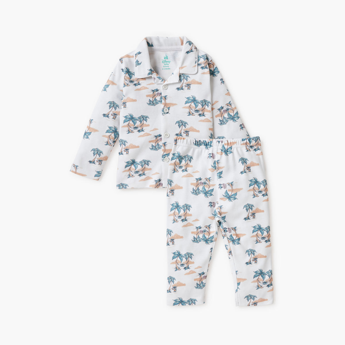 Disney Angel and Stitch Print Shirt and Pyjama Set
