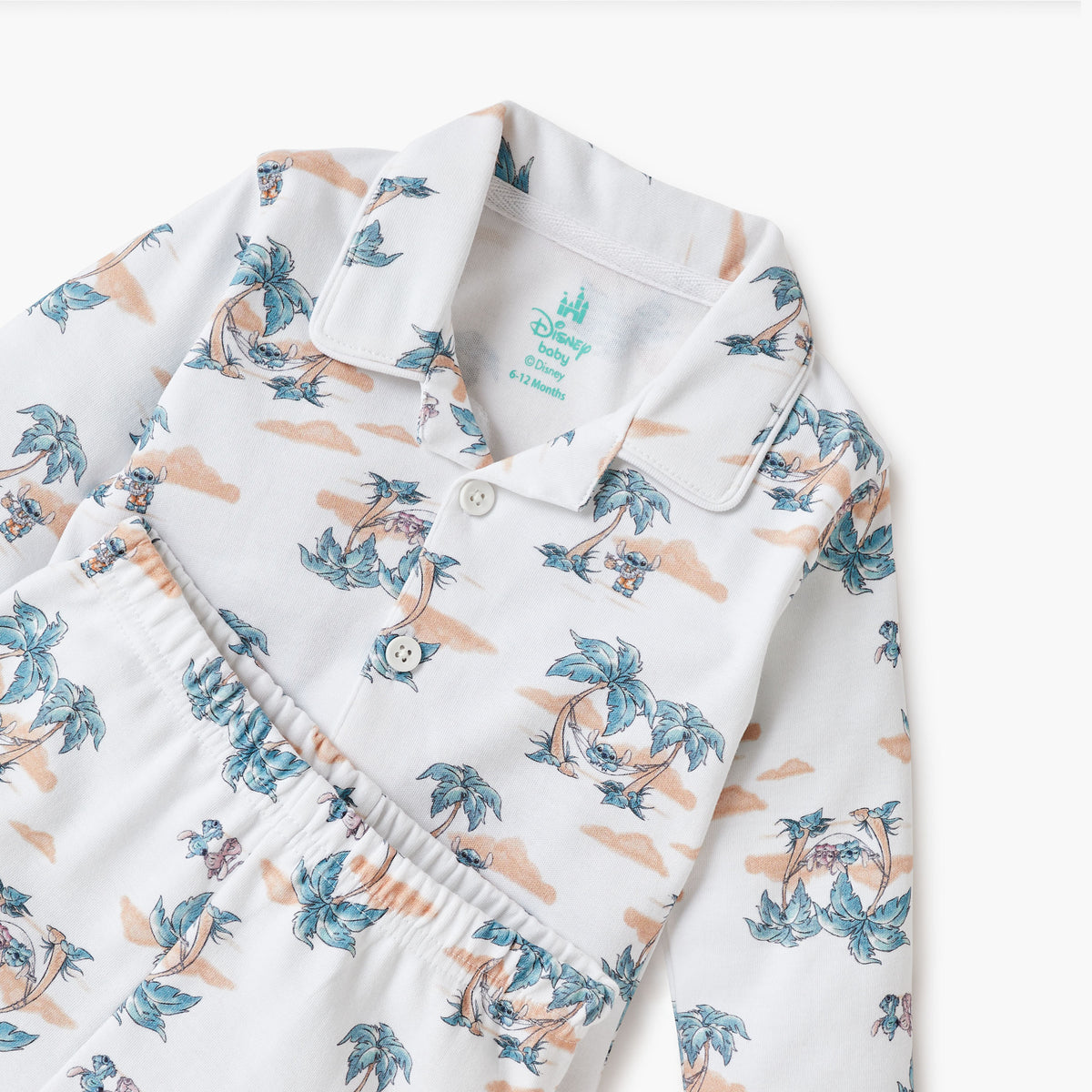 Disney Angel and Stitch Print Shirt and Pyjama Set