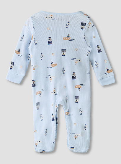 Pack of 2 Juniors Round Neck Long Sleeves Sleepsuit with Nautical Print-baby-boys-clothing-nightwear-sleepsuits-image-5