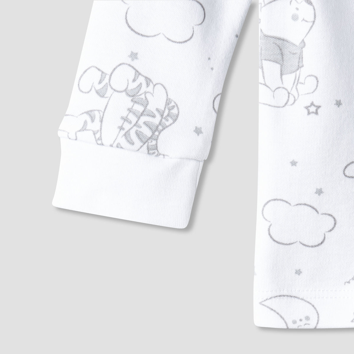 Disney Cotton Collared Neck Long Sleeve Pyjama Set with Winnie The Pooh Print