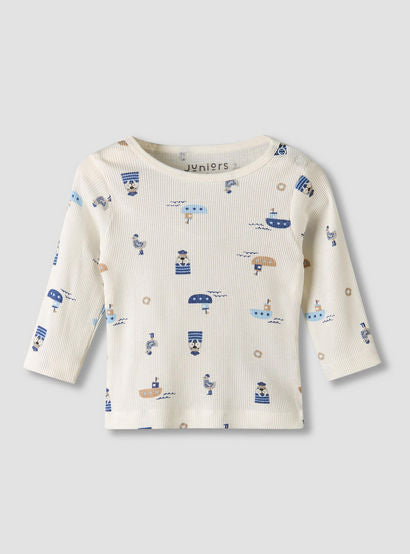 Pack of 2 Juniors Cotton Round Neck Long Sleeves Pyjama Set with Nautical Print-baby-boys-clothing-nightwear-pyjamasets-image-5