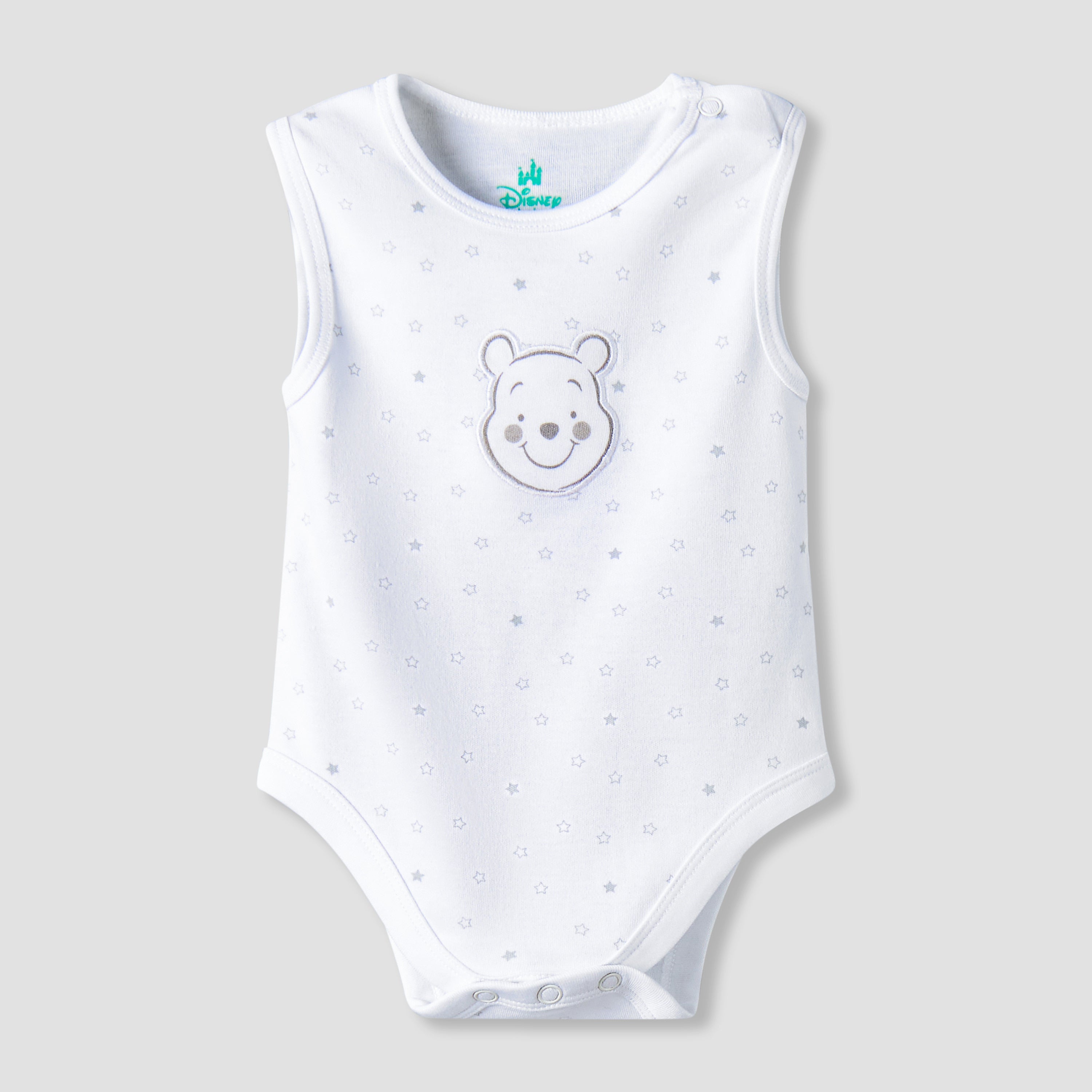 Pack of 2 Disney Round Neck Sleeveless Bodysuit with Winnie the Pooh Print