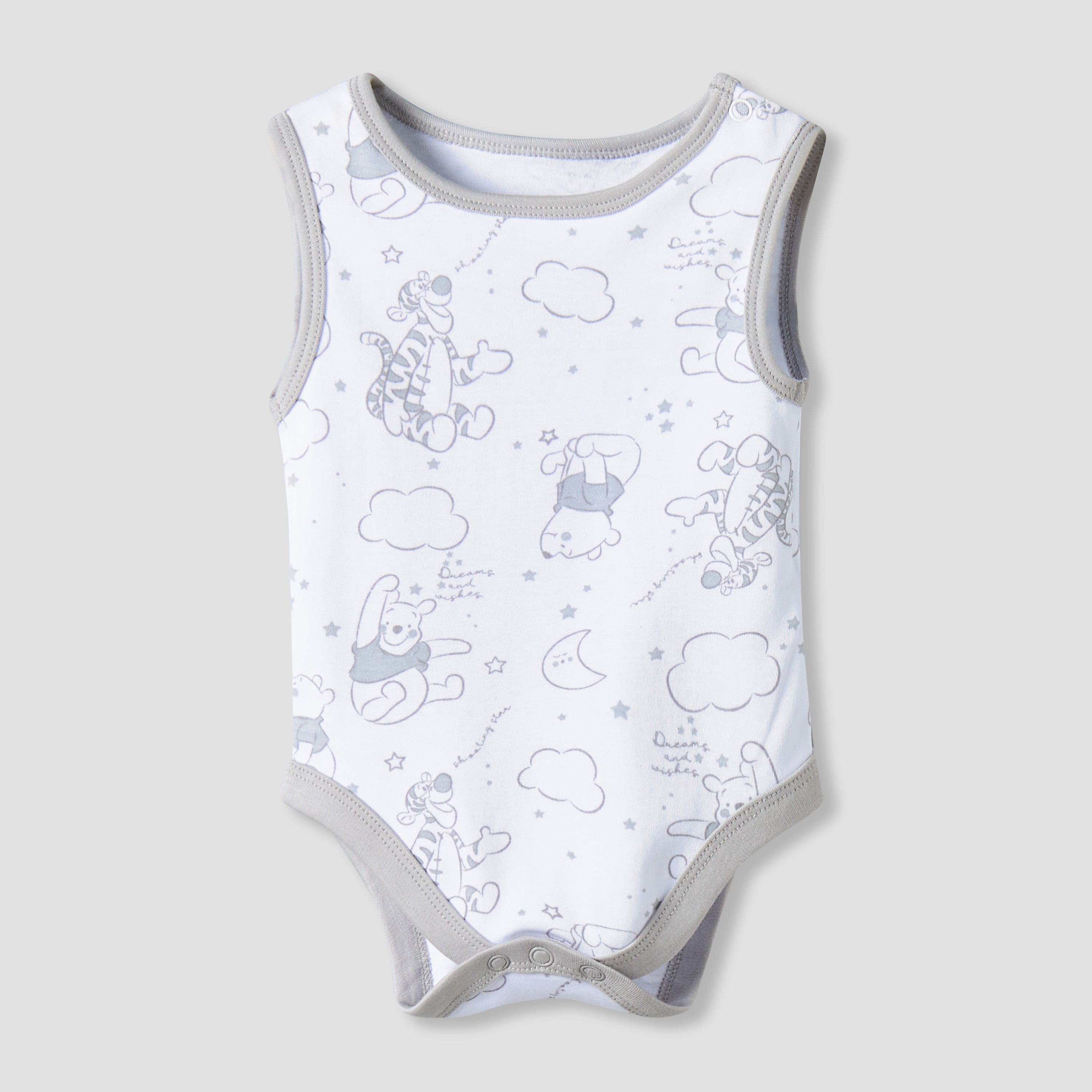 Pack of 2 Disney Round Neck Sleeveless Bodysuit with Winnie the Pooh Print