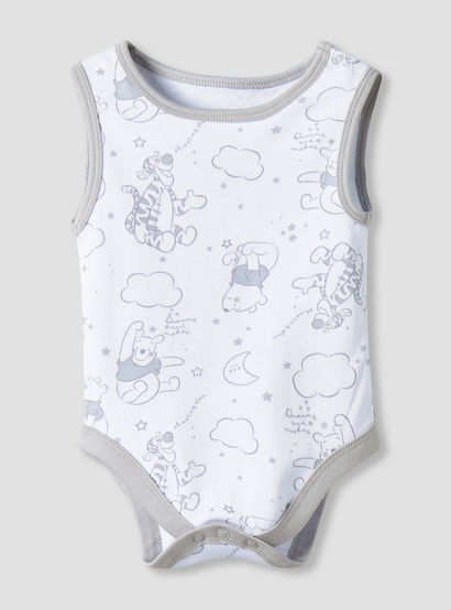 Pack of 2 Disney Round Neck Sleeveless Bodysuit with Winnie the Pooh Print-baby-boys-clothing-bodysuits-image-5