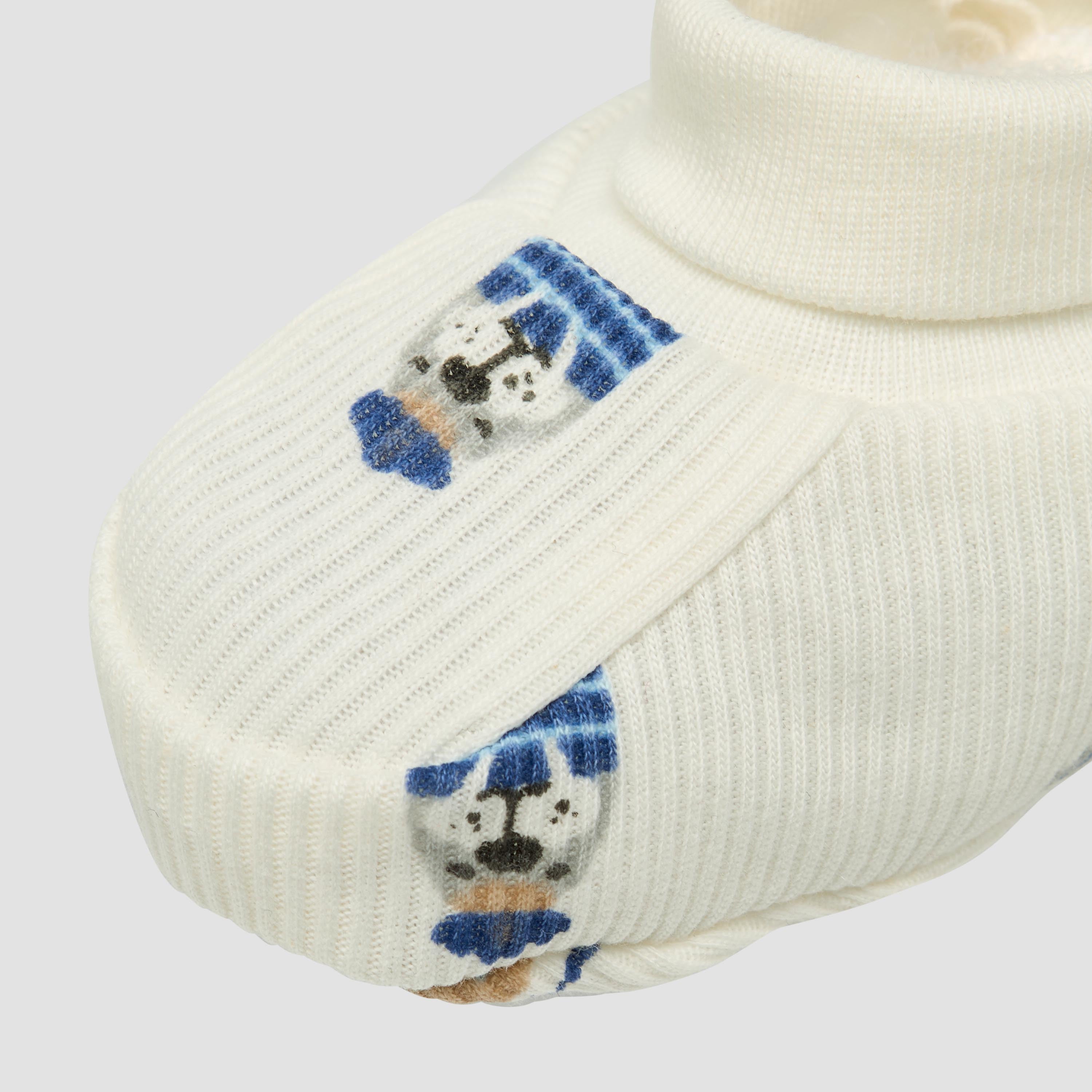 Pack of 2 Juniors Booties with Elasticated Cuff, Printed