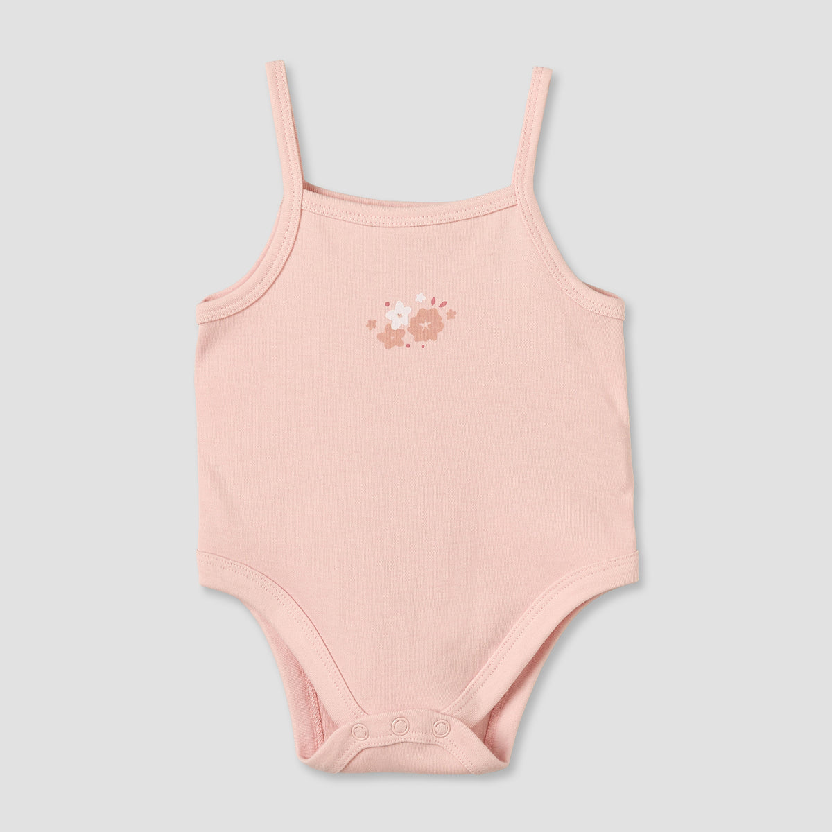 Pack of 3 Juniors Cotton Strappy Bodysuit with Floral Print