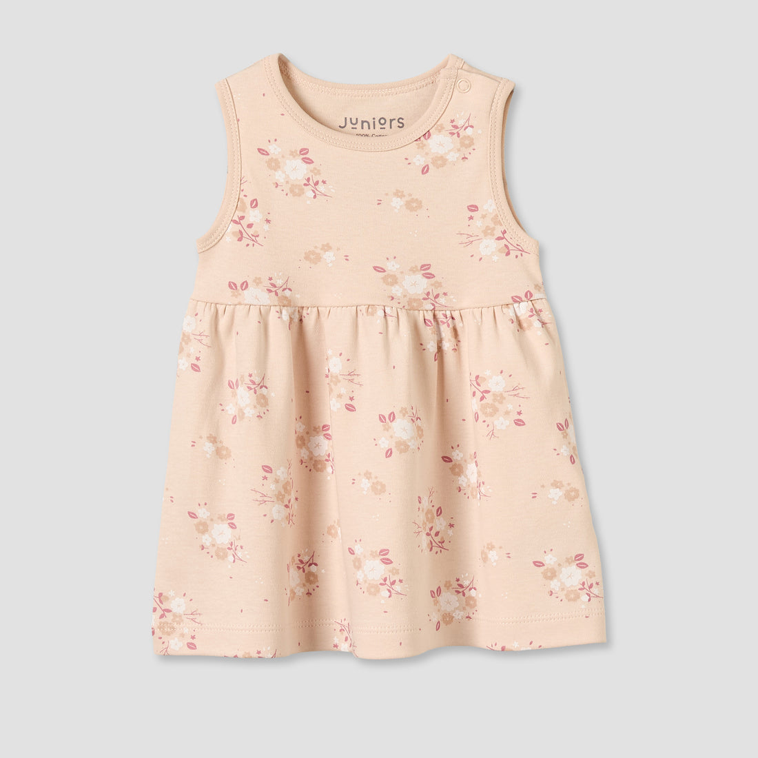 Pack of 3 Juniors Round Neck Knee Length A-line Dress with Floral Print
