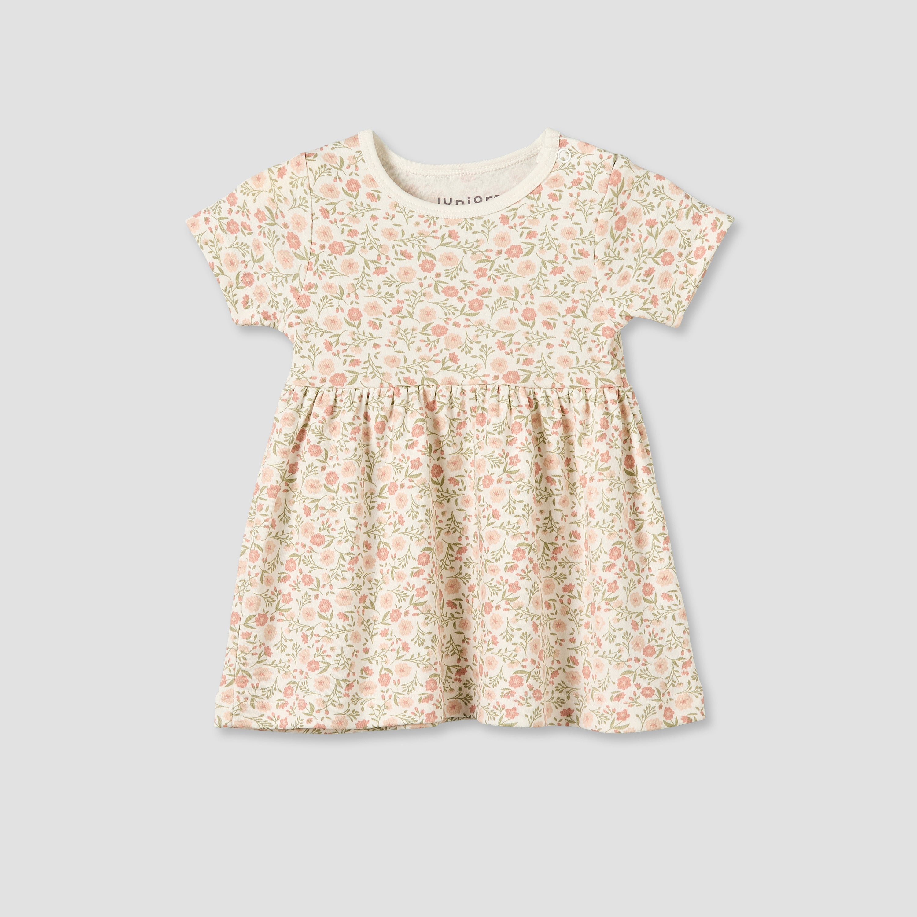 Pack of 3 Juniors Round Neck Knee Length A-line Dress with Floral Print