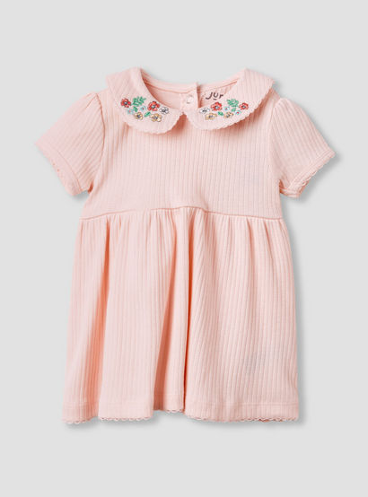 Juniors Embroidered Collared A-line Dress-baby-girls-clothing-dressesandjumpsuits-image-1