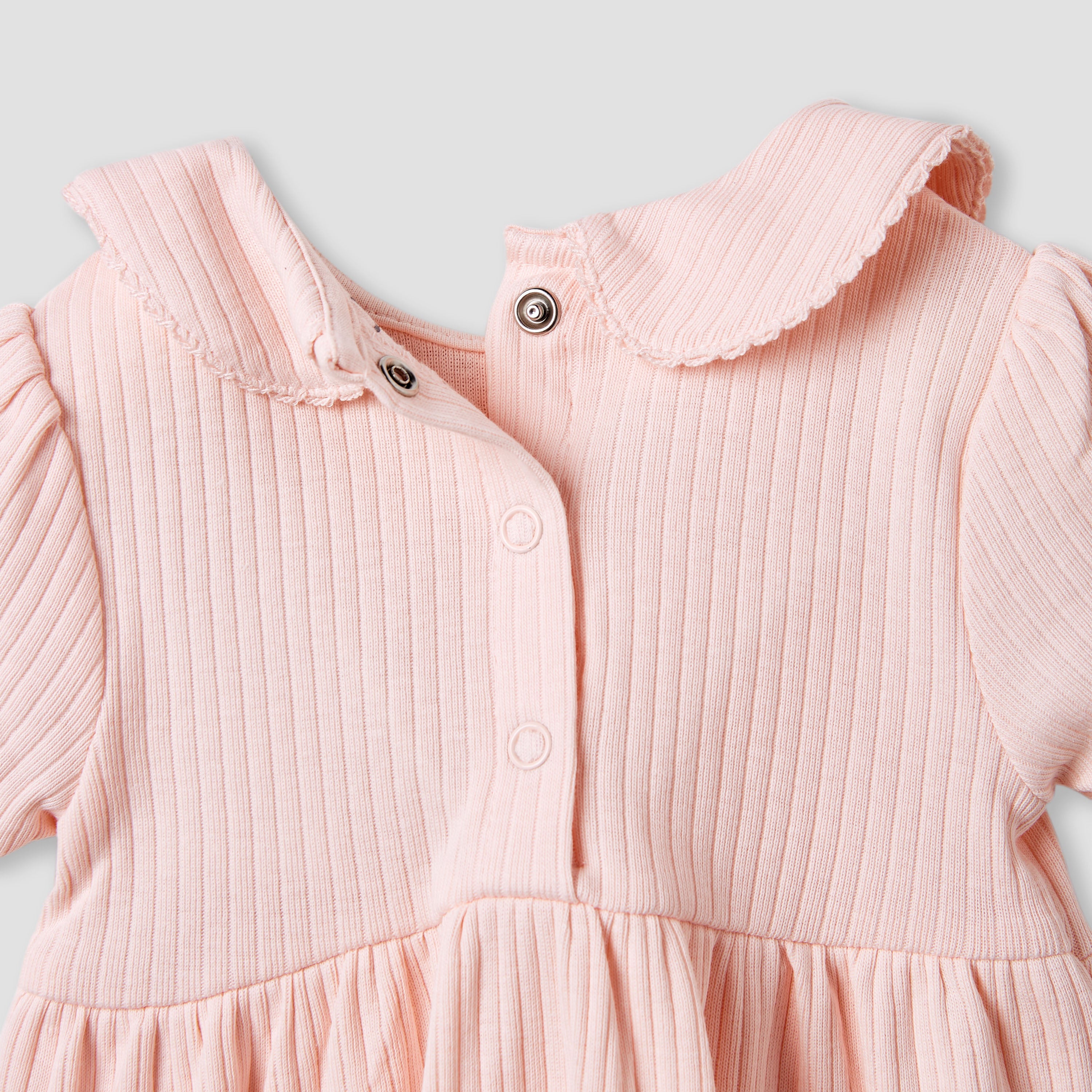 Juniors Embroidered Collared A-line Dress